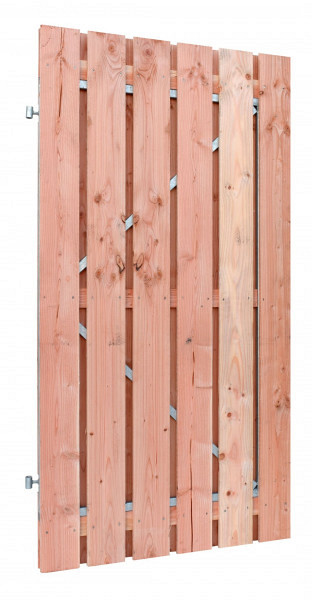 Douglas fijnbezaagde plankendeur op verstelbaar stalen frame, 15 mm, 100 x 190 cm, onbehandeld.