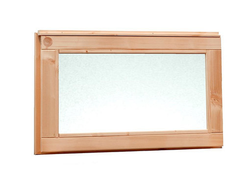 Douglas vast raam met melkglas, 71,2 x 39 cm, onbehandeld.