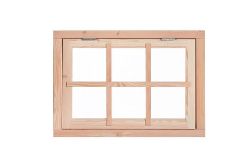 Douglas 6-ruits uitzetraam, 91 x 74 cm, onbehandeld.