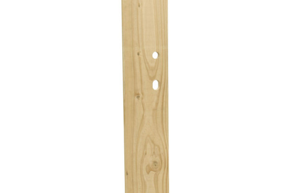 Jumbodeur v.z.v. slotgat, geschaafd vuren 15 mm op verstelbaar stalen frame 100 x 180 cm, recht verticaal.