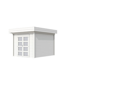 Topvision tuinhuis Bosuil 300x300 cm, wit gespoten.