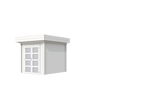 Topvision tuinhuis Kolibri 250x250 cm, wit gespoten.