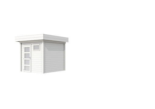 Topvision tuinhuis Kuifmees 250x250 cm, wit gespoten.