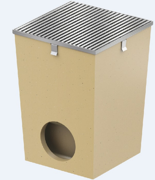 ACO Afwateringsput RVS 25,5x25,5x35,5cm