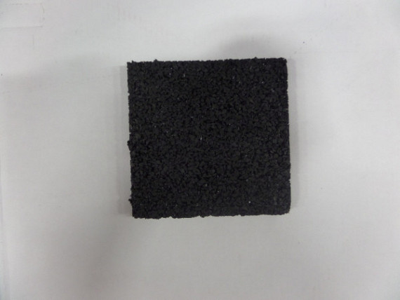 Rubberen tegeldragers 100x100x10 mm zwart