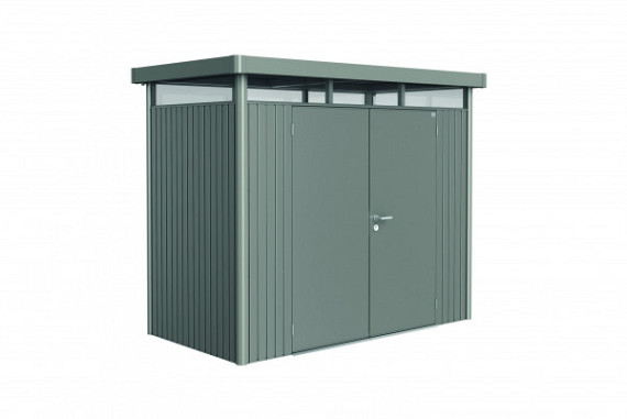 Biohort Berging Highline H1 kwartsgrijs metallic - dub. deur