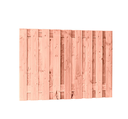 Douglas fijnbezaagd plankenscherm 19-planks 15 mm, 180 x 130 cm t.b.v. betonsysteem, onbehandeld.