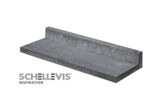 Schellevis L-model 100x40x15 cm Grijs