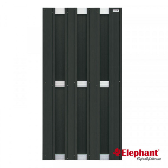 Composiet schuttingscherm Design antra/alu 90x180cm