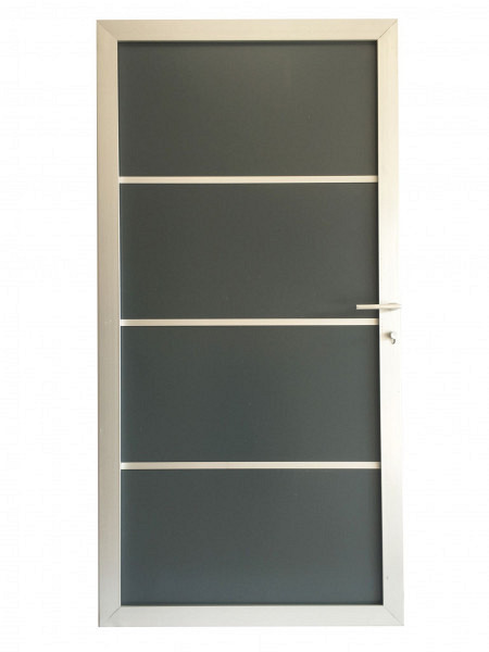 Aluminium/ composiet deur donkergrijs 90x180cm geanodiseerd