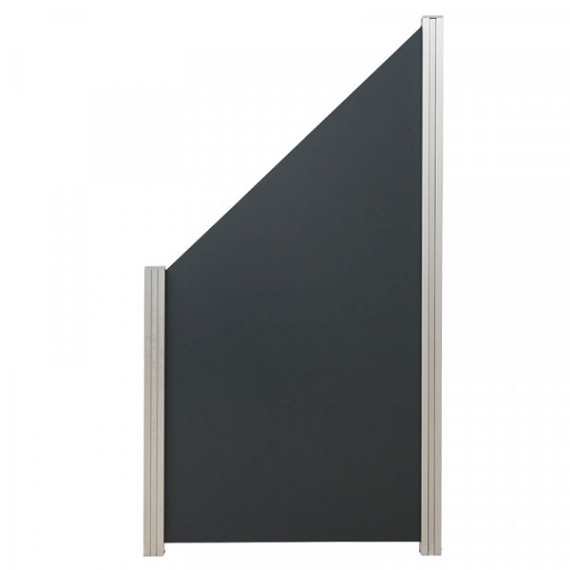 Aluminium/ composiet paneel schuin 90x180/97cm donkergrijs