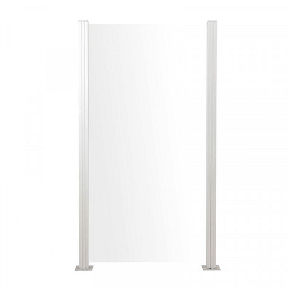 Hardglas blank scherm smal 90x180cm