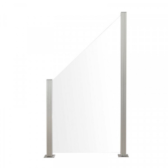 Hardglas blank scherm schuin 90x180/97cm