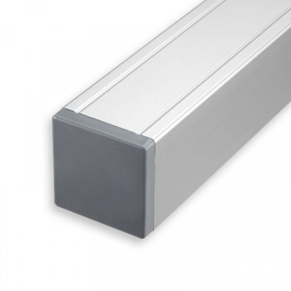 Aluminium paal basic met kap geanodiseerd 9x9x272cm