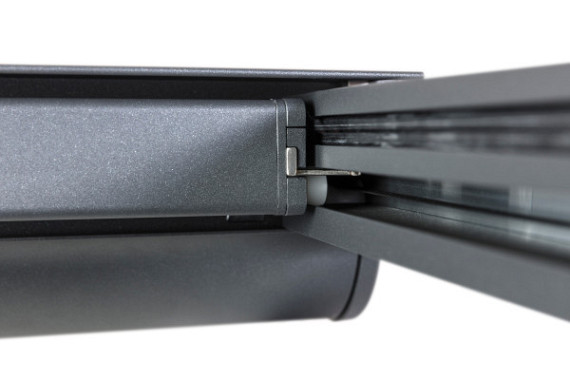 Elektrische zonwering met rits T350 750x300 cm (bxd) Incl. afstandsbediening type I.O. Tweedelig met 1 motor