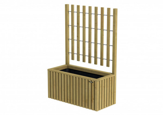 Trellis bloembak Elan 130 Excellent 130x89x42 cm Vuren groen geimpregneerd.