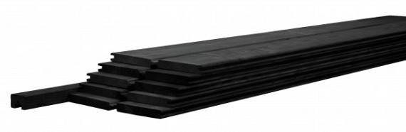 Betowood scherm douglas inclusief afdekkap 187 x 224 cm, zwart geïmpregneerd.