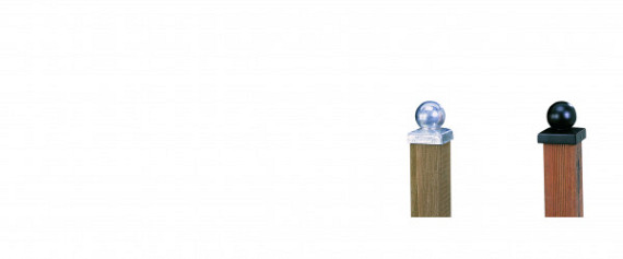 Paalornament bol op plaat 7 x 7 cm metaal verzinkt.