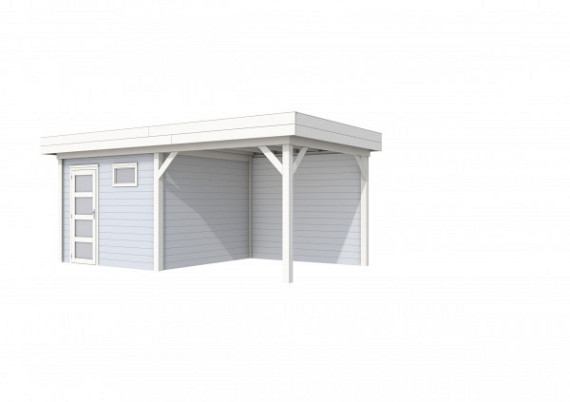 Vuren Topvision Premium Tapuit, 300 x 300 en luifel 300 cm, groen geïmpregneerd.