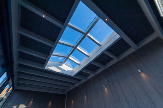 Lichtstraat lessenaar tot 1500mm, 1300mm diep incl. gelaagd isolatieglas en profielen