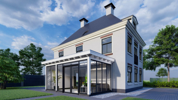 Aanbouwveranda Lucca 4350x3250x2600mm (bxdxh)