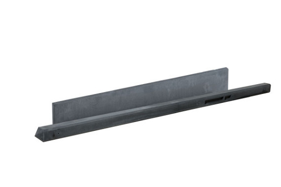 Betonplaat glad 3,5 x 24,0 x 184 cm, antraciet, ongecoat.