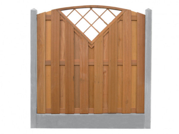 Betonpaal glad met diamantkop 10 x 10 x 220 cm, grijs ongecoat, tussenpaal.