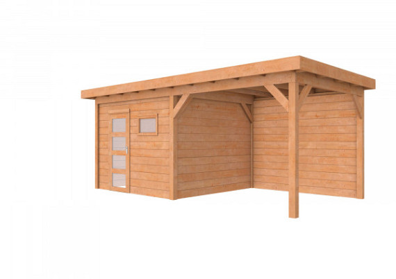 Douglas Topvision Premium Raaf, 298 x 298 en luifel 400 cm, transparant gespoten.