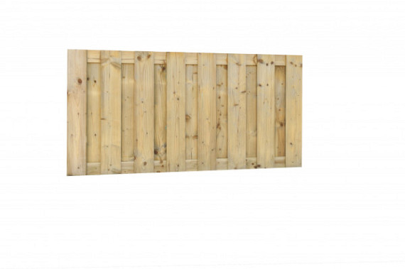 Jumboscherm geschaafd vuren 17-planks 15 mm, 180 x 90 cm, recht verticaal.