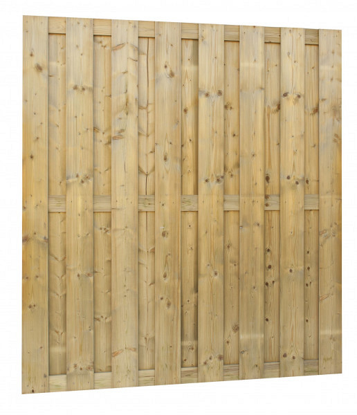 Jumboscherm geschaafd vuren 18-planks 15 mm, 180 x 200 cm, recht verticaal.