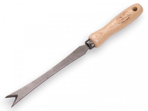 Paardenbloemsteker met essen handvat 14 cm.