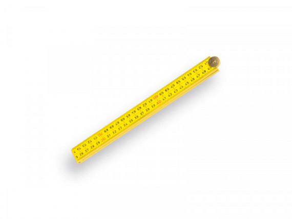 Duimstok 1 meter glasfiber geel.