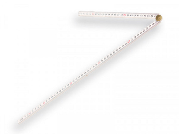 Duimstok 1 meter glasfiber wit.