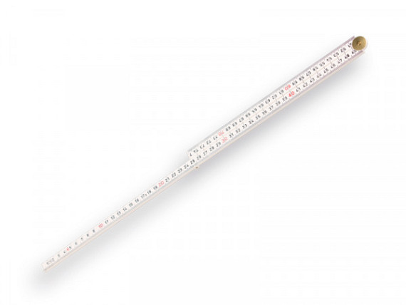 Duimstok 1 meter glasfiber wit.