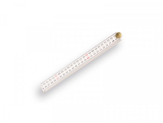 Duimstok 1 meter glasfiber wit.
