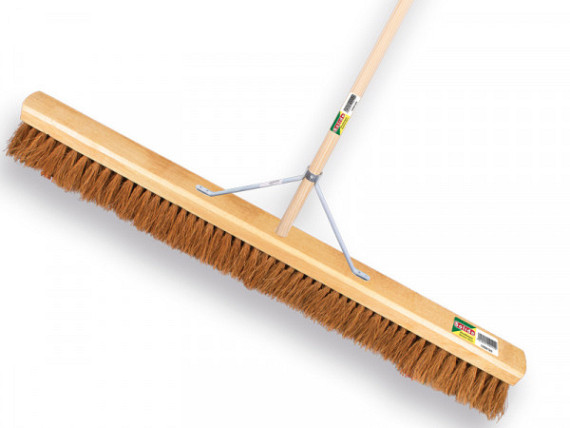 Zaalveger kokos - 80cm breed - steel 160 x 2,8cm incl. brede stokhouder