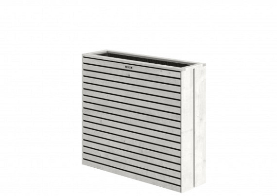 Terrasbloembak Elan Excellent 103x93x30 cm Vuren wit gespoten.