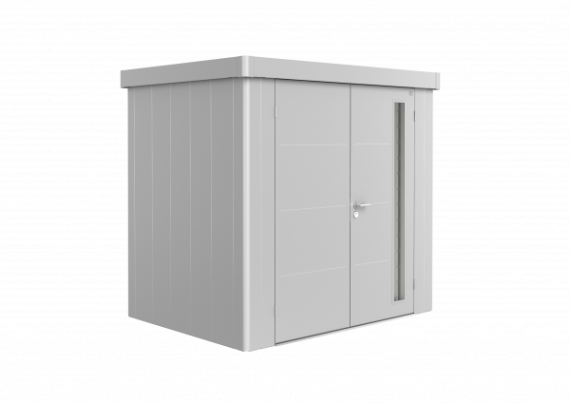 Biohort berging Neo 1B met dubbele deur Zilver metallic