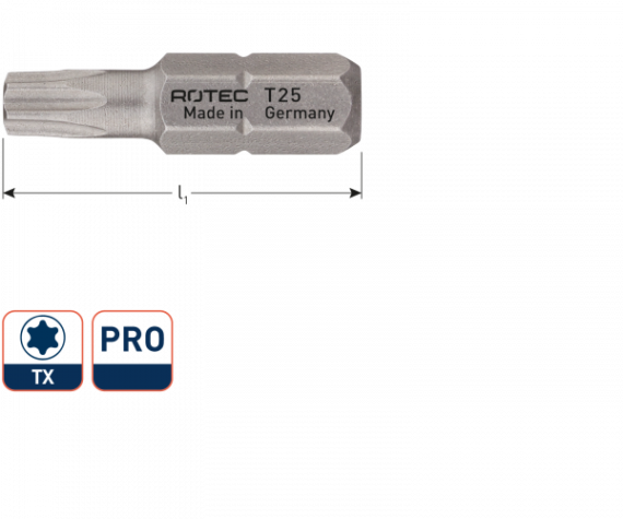PRO Schroefbit Torx T15 L=25 (10 st per set)