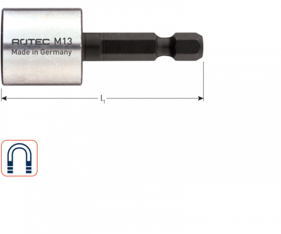 Dopsleutel magnetisch (diverse maten)