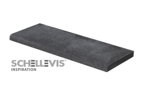 Schellevis zwembadrand 100x100x5 cm Carbon