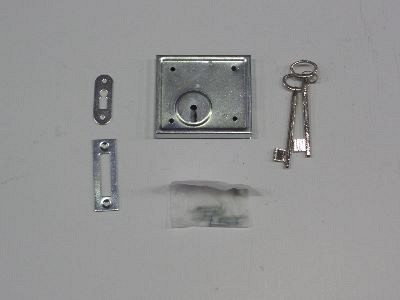 Opleg kelderbandslot met sleutels - 85x100mm - verzinkt