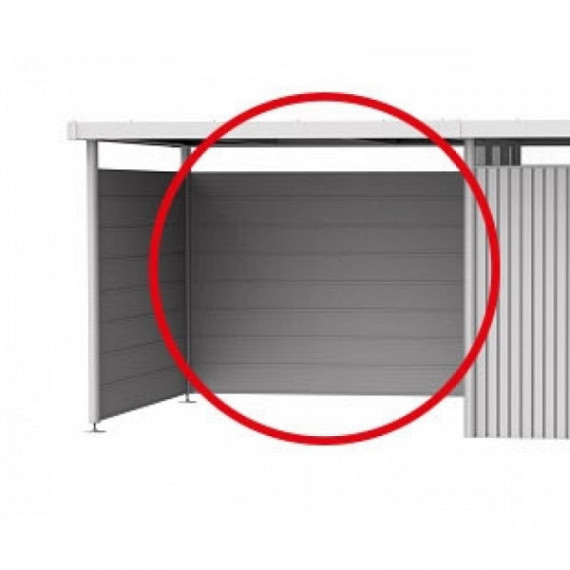 Biohort Achterwand voor zijdak maat H2 - H5 Zilver metallic