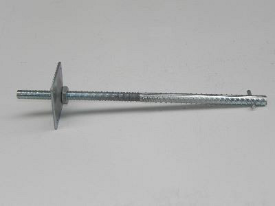 Instortanker met pen verstelbaar 50 cm scharnierplaat - grijs