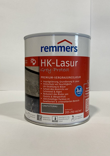 Remmers HK-Lazuur Grafietgrijs 0,75L