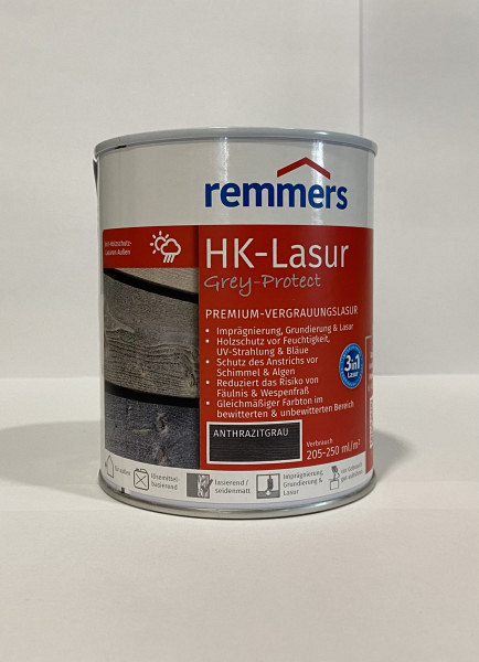 Remmers HK-Lazuur Antracietgrijs 0,75L