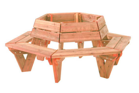 Douglas boombank, Ø 225/90, 91 cm hoog, groen geïmpregneerd