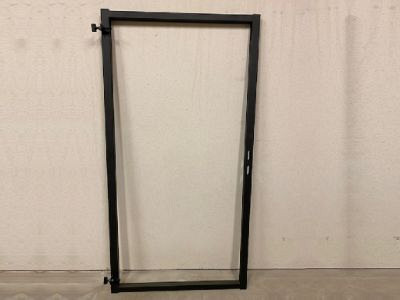 Verstelbaar poortframe 98,5-190 cm tbv horizontale planken - zwart
