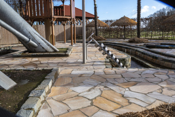 Flagstones Rio Sunrise Extra 2,5-4cm (ca. 26 m2 per krat/ 4-7 st per m2)