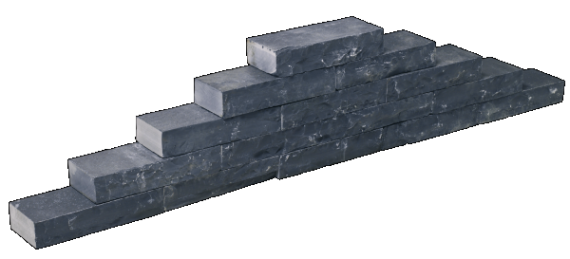 SLIMWALL BLACK BEAUTY ROCKFACE 40X16x8CM